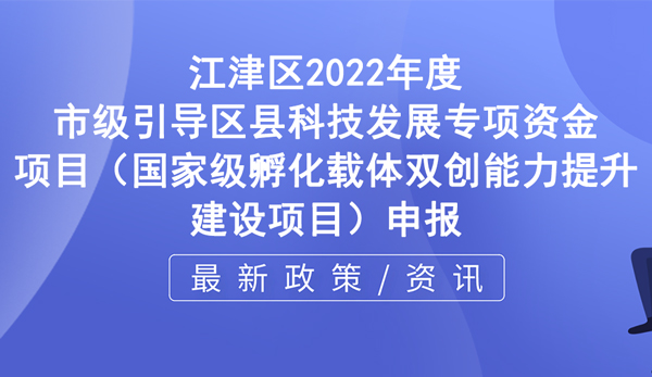 江津區(qū)國家級(jí)孵化載體雙創(chuàng)能力提升建設(shè)項(xiàng)目申報(bào)指南