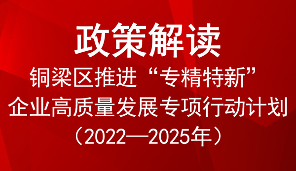 銅梁區(qū)專精特新企業(yè)高質(zhì)量發(fā)展專項行動計劃