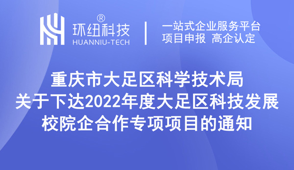 2022年度大足區(qū)科技發(fā)展校院企合作專項(xiàng)項(xiàng)目