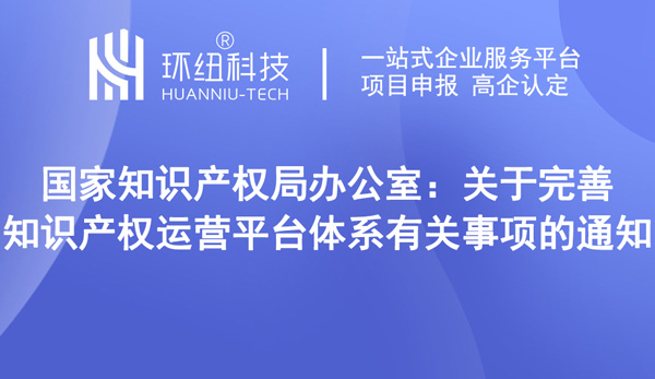 關(guān)于完善知識(shí)產(chǎn)權(quán)運(yùn)營(yíng)平臺(tái)體系有關(guān)事項(xiàng)的通知