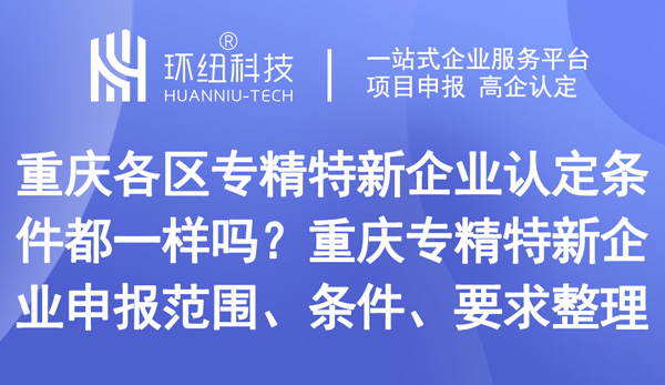 重慶各區(qū)專精特新企業(yè)認定