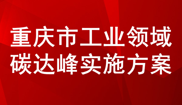 關于印發(fā)重慶市工業(yè)領域碳達峰實施方案的通知