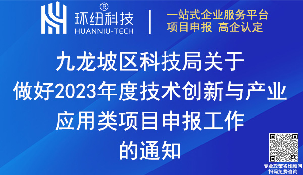 2023九龍坡區(qū)技術(shù)創(chuàng)新與產(chǎn)業(yè)應(yīng)用項(xiàng)目申報(bào)