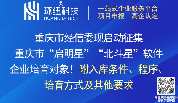 重慶市啟明星北斗星軟件企業(yè)培育入庫申報(bào)